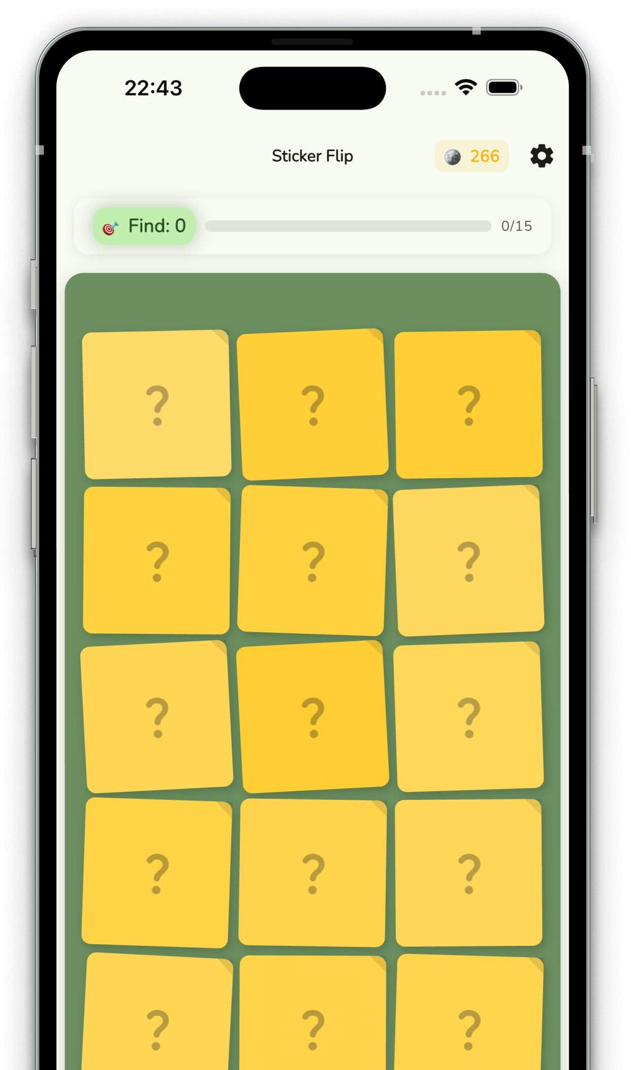 Sticker Flip — hidden board